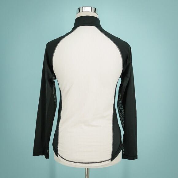SanSoleil Size XS White Black 1/4 Zip Long Sleeve UFP 50 Sun Protection Top - Picture 3 of 6